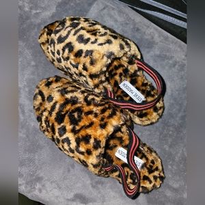 New Steve Madden Cheeta Platform Slippers with Back Heel Strap
